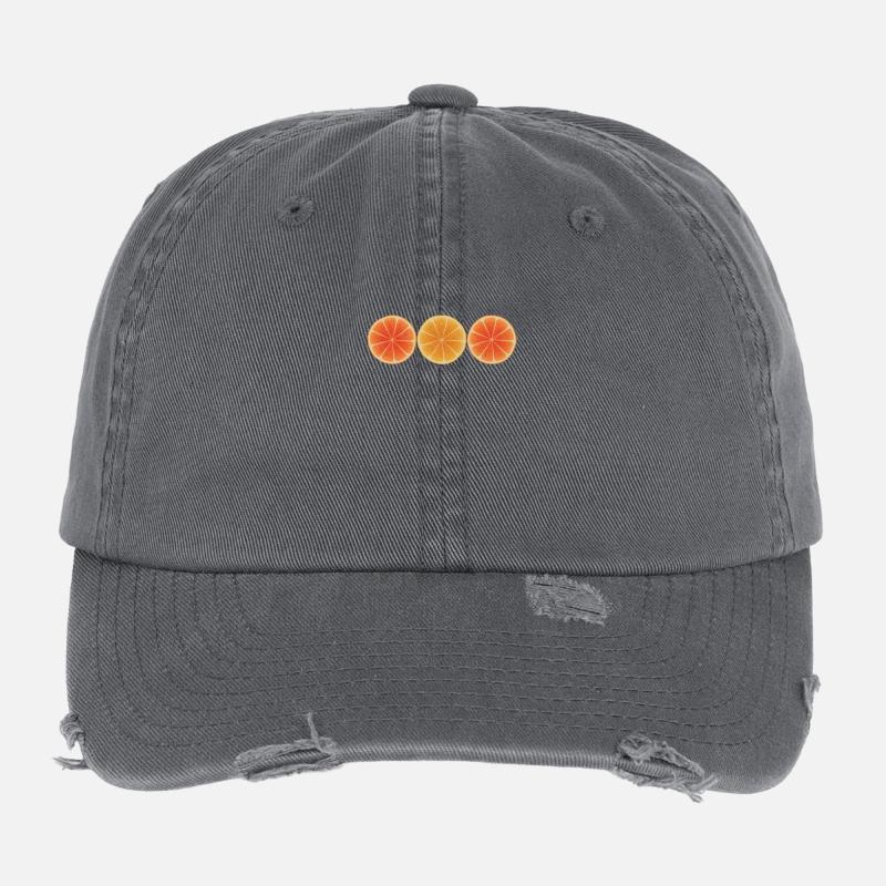 Orange Flexfit Vintage Destroyed Cap