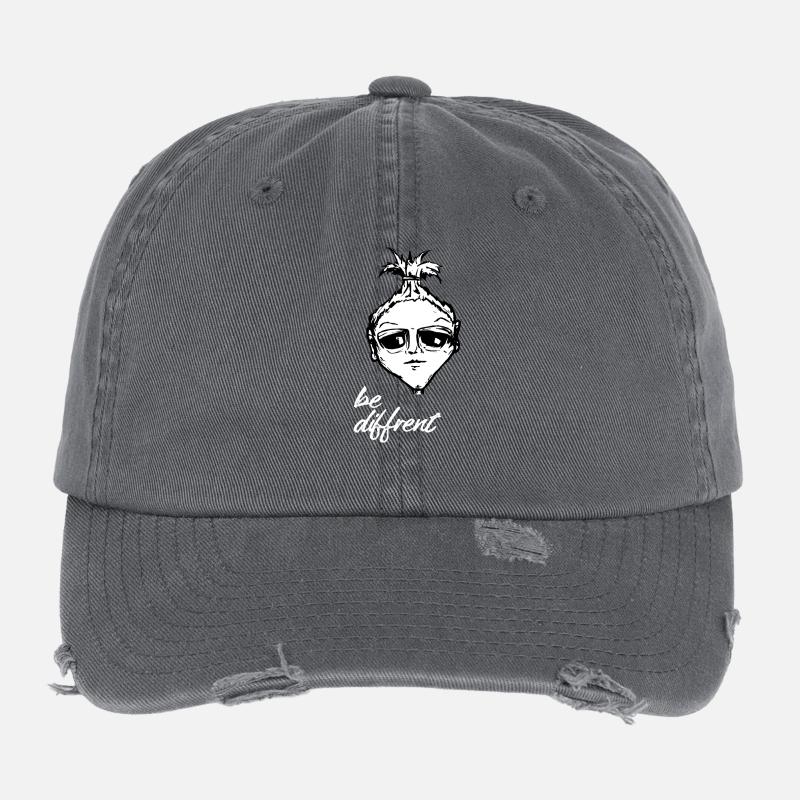 be different / einfach mal ich sein Flexfit Vintage Destroyed Cap