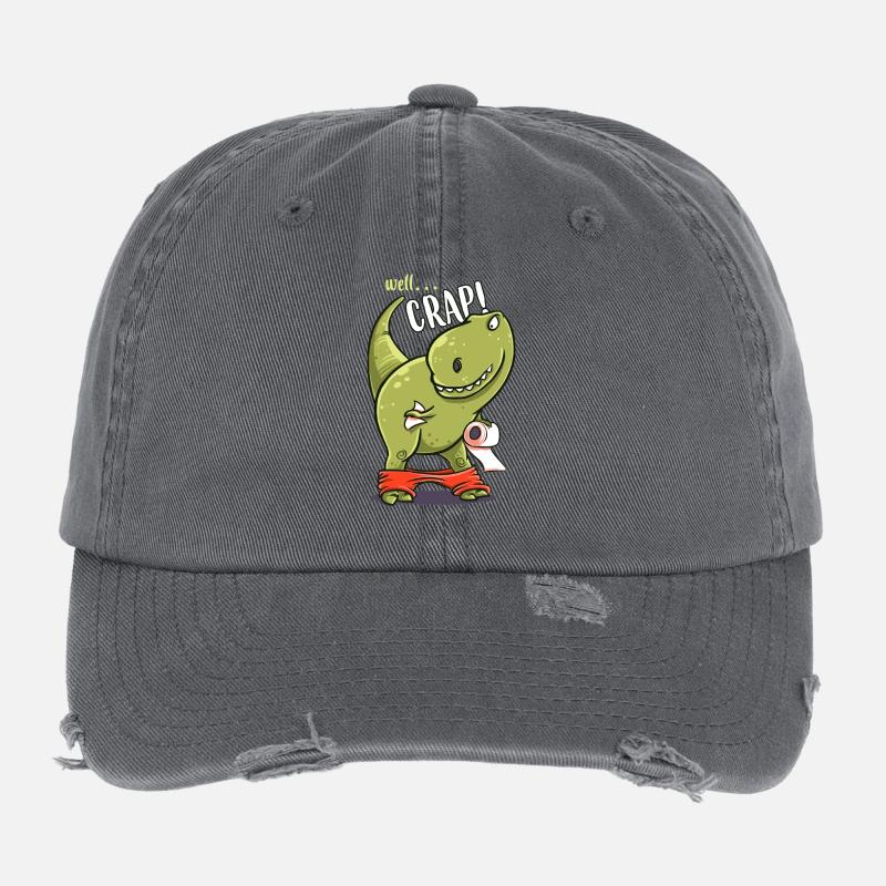 toilettes Dinosaur drôle de naissance cadeau T-Rex Casquette vintage effet usé Flexfit