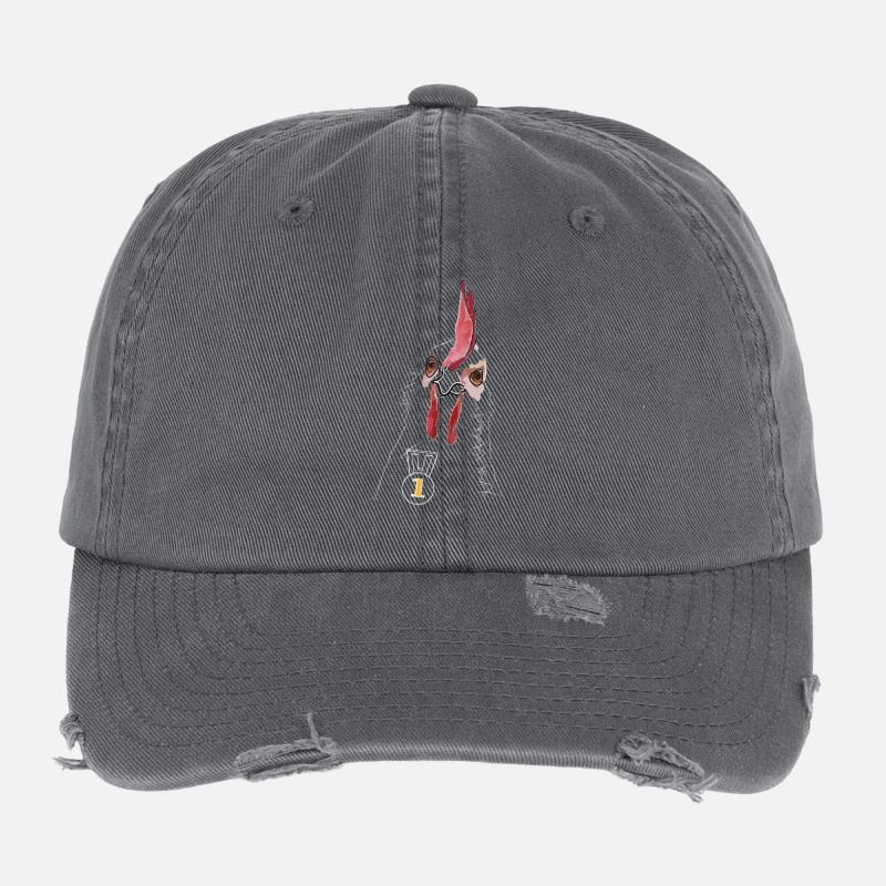 Der Hahn (weiß) Flexfit Vintage Destroyed Cap