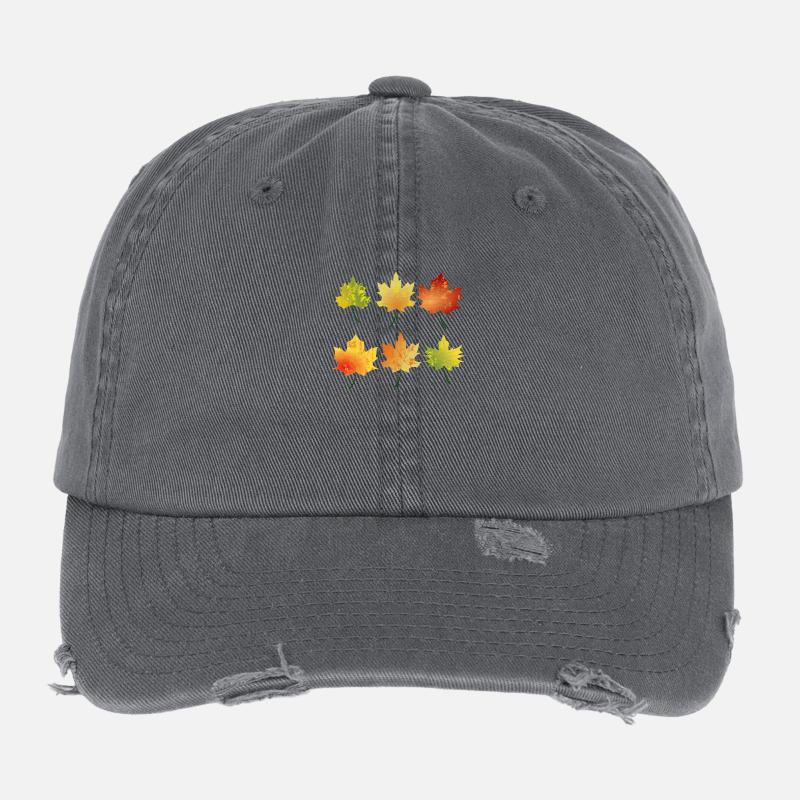 feuilles d'automne Casquette vintage effet usé Flexfit