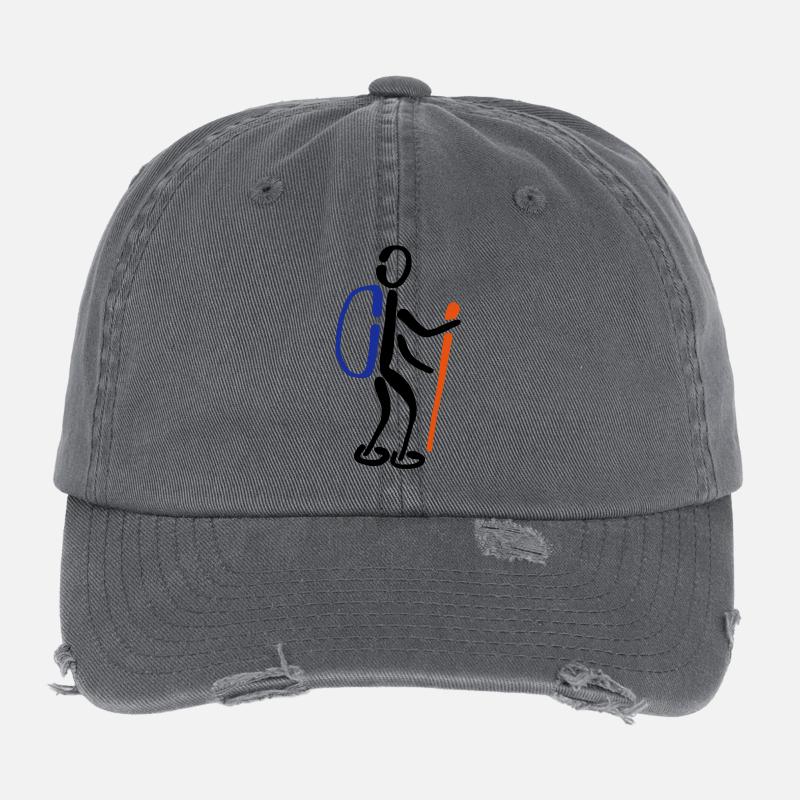 Hikers Walking 3C - Flexfit Vintage Destroyed Cap - dark grey