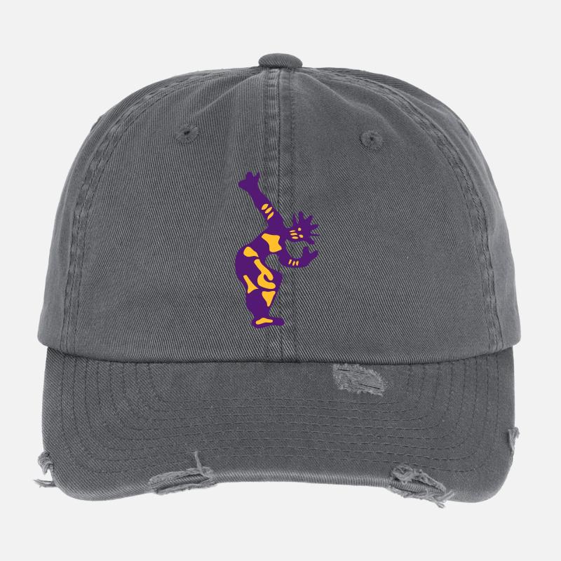danse africaine silhouette dance1 Casquette vintage effet usé Flexfit