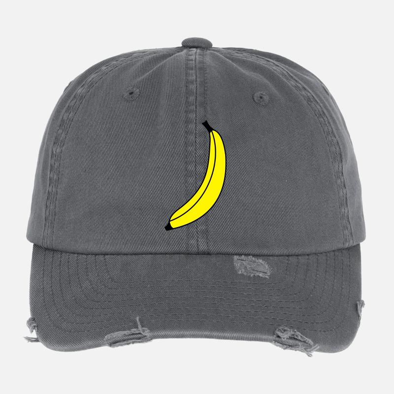 Leuchtend gelbe Banane Flexfit Vintage Destroyed Cap