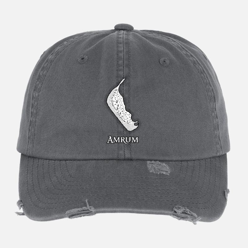 Amrum | Antique map | treasure map Flexfit Vintage Destroyed Cap