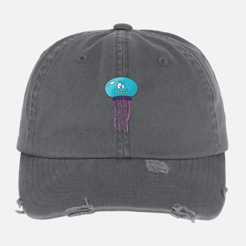 SmillingJellyfish Flexfit Vintage Destroyed Cap