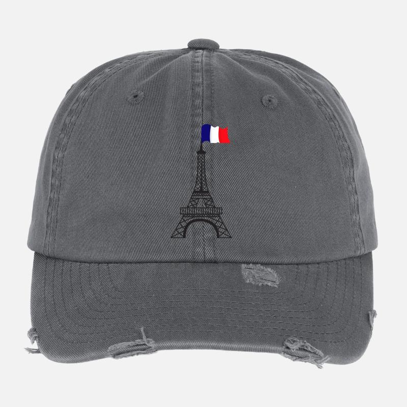 Tour Eiffel Casquette vintage effet usé Flexfit