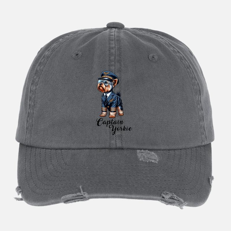 Pilote de Yorkshire Terrier Casquette vintage effet usé Flexfit