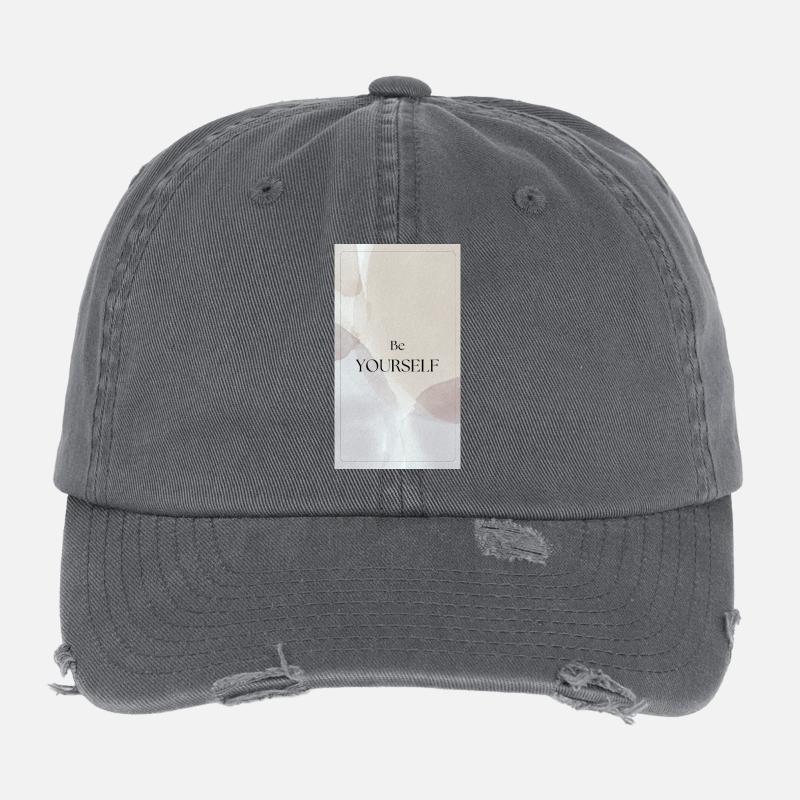 BE YOURSELF - Sei du selbst Flexfit Vintage Destroyed Cap