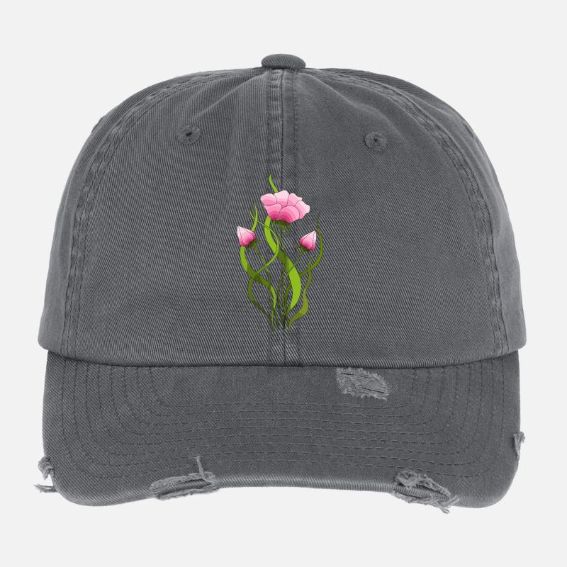 Fleur Casquette vintage effet usé Flexfit