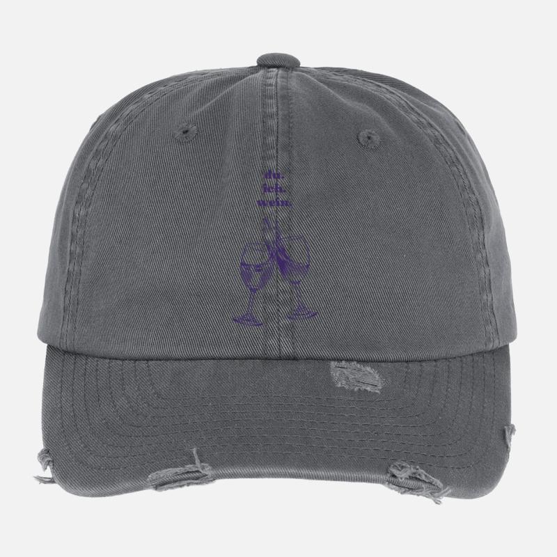 du. ich. wein.  Flexfit Vintage Destroyed Cap
