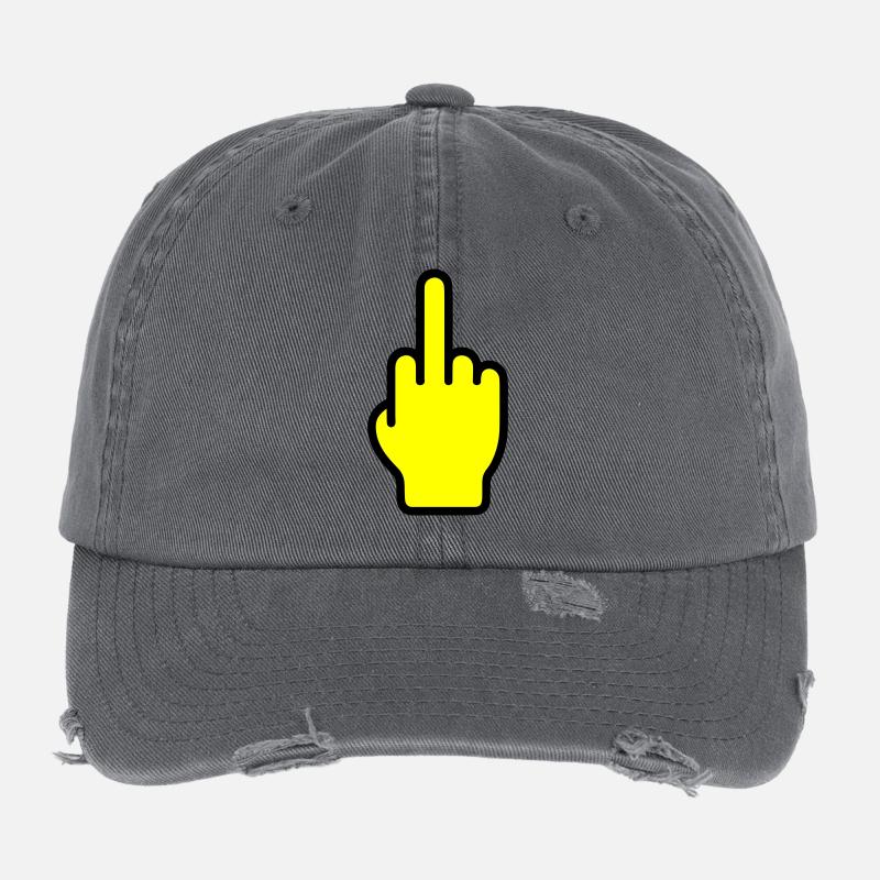 Mittelfinger Symbol Flexfit Vintage Destroyed Cap
