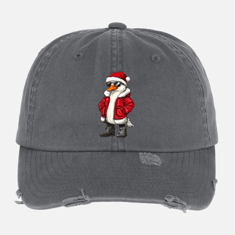 Noël Oie Hiver Casquette vintage effet usé Flexfit