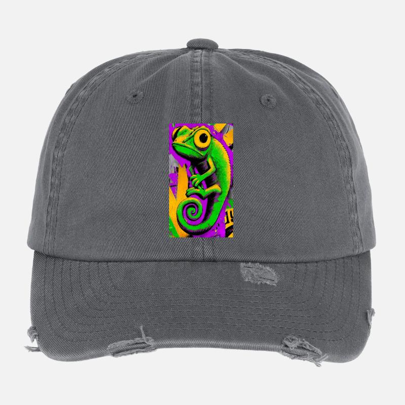 chameleon Flexfit Vintage Destroyed Cap