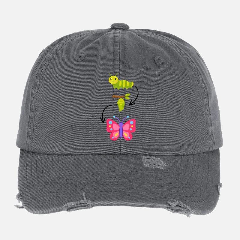 Walking Butterfly Magic Flexfit Vintage Destroyed Cap
