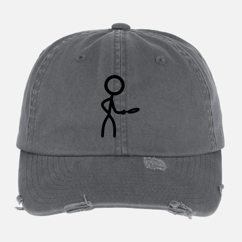 Stickman mit Lupe Flexfit Vintage Destroyed Cap