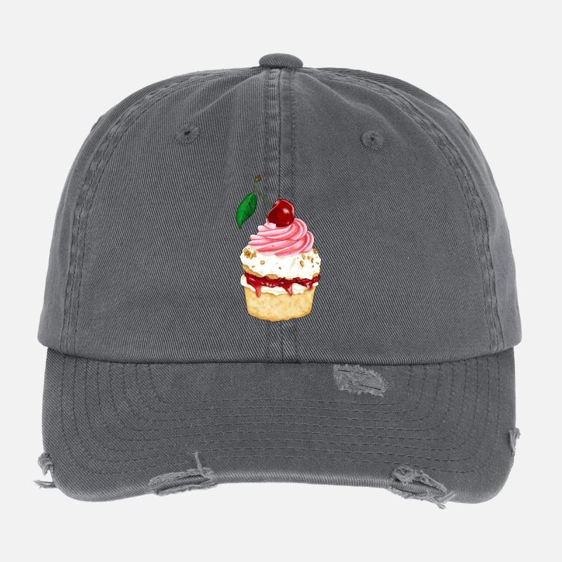 Black Forest Cherry Tart Flexfit Vintage Destroyed Cap
