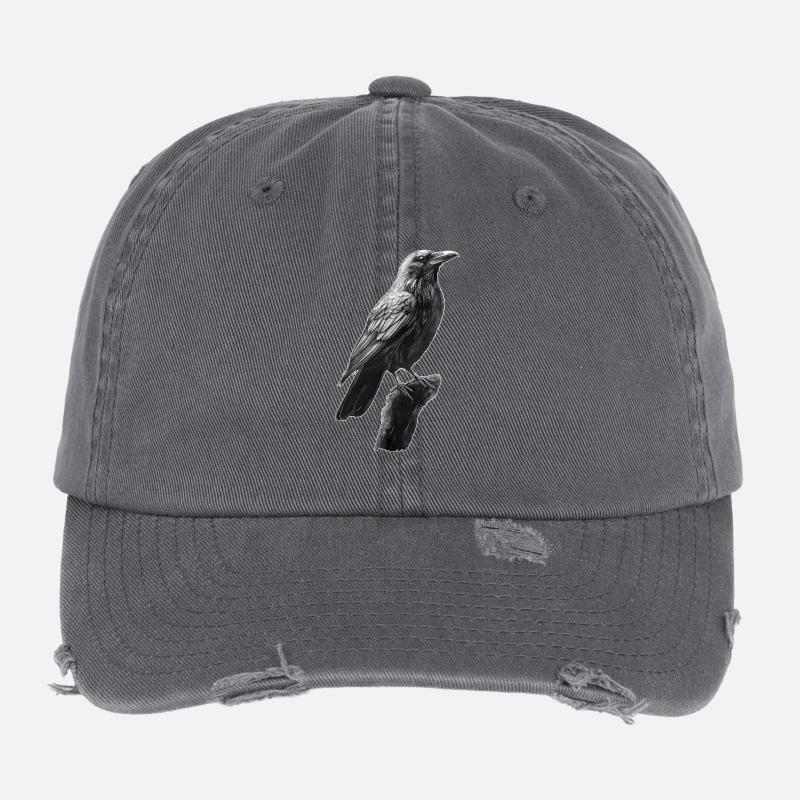Corbeau Casquette vintage effet usé Flexfit