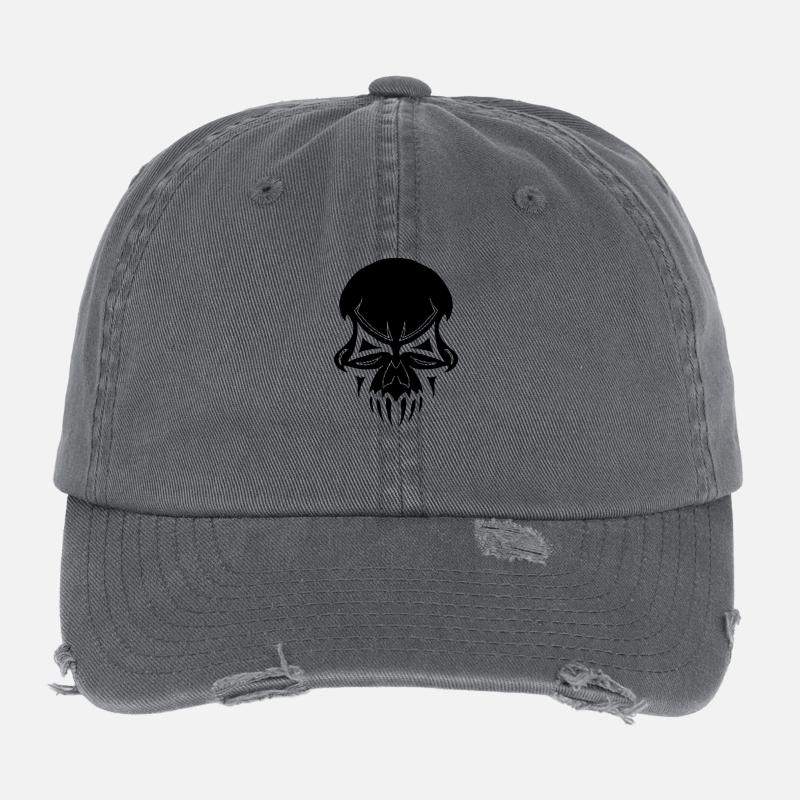 Skull Casquette vintage effet usé Flexfit