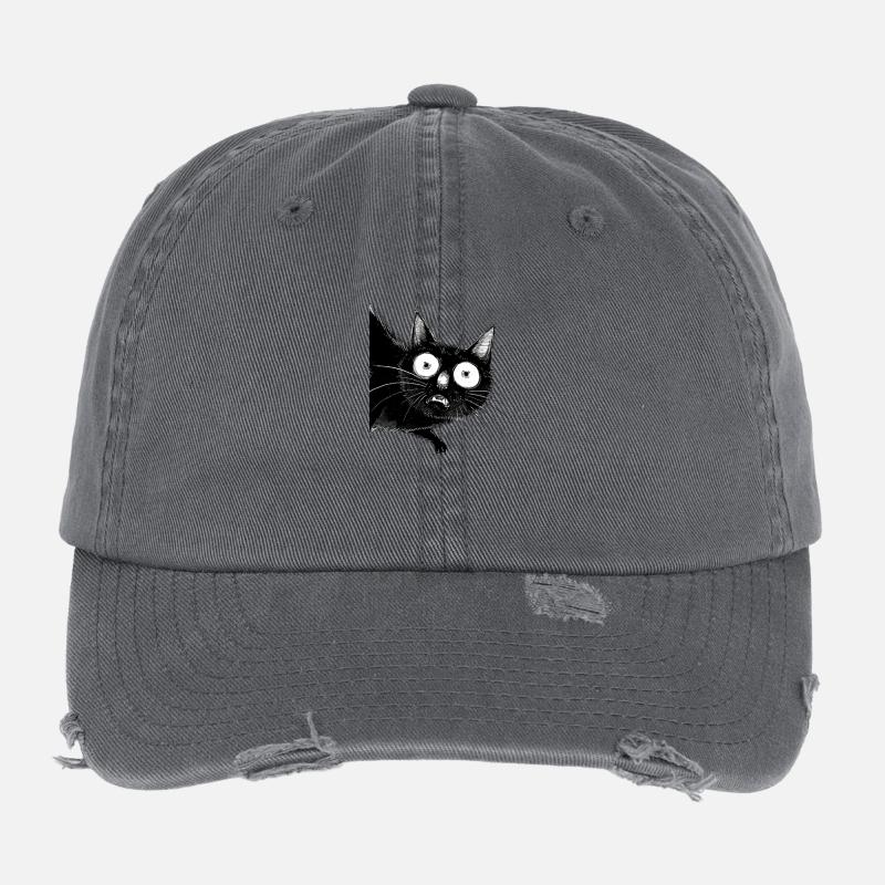 Black Cat Danny Flexfit Vintage Destroyed Cap