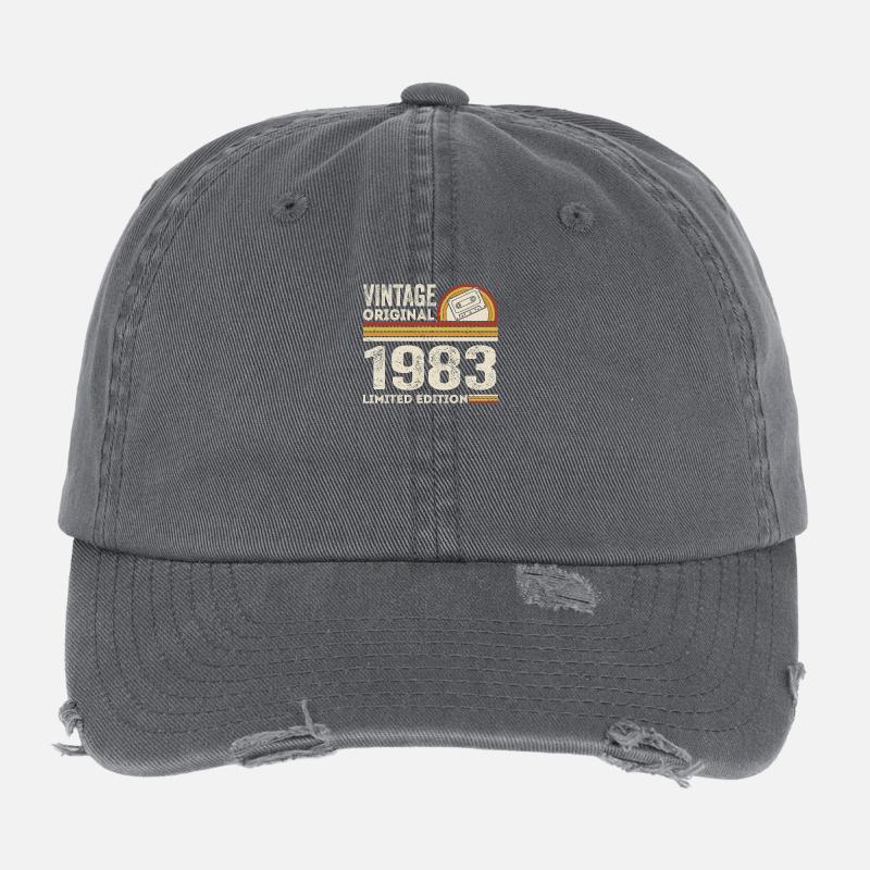 Vintage 1983 Cassette 1983 - 42e anniversaire 1983 Casquette vintage effet usé Flexfit