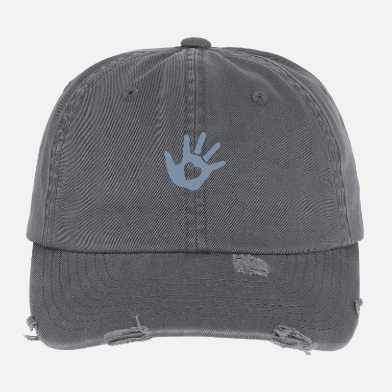 Bébé main - cœur Casquette vintage effet usé Flexfit