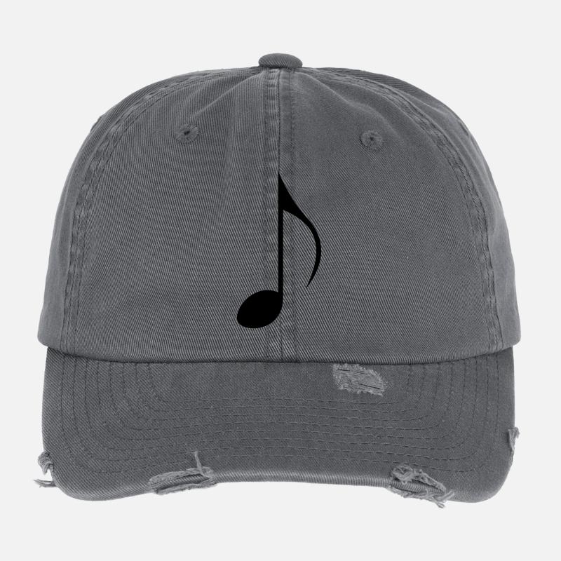 Note Musik Instrument Flexfit Vintage Destroyed Cap