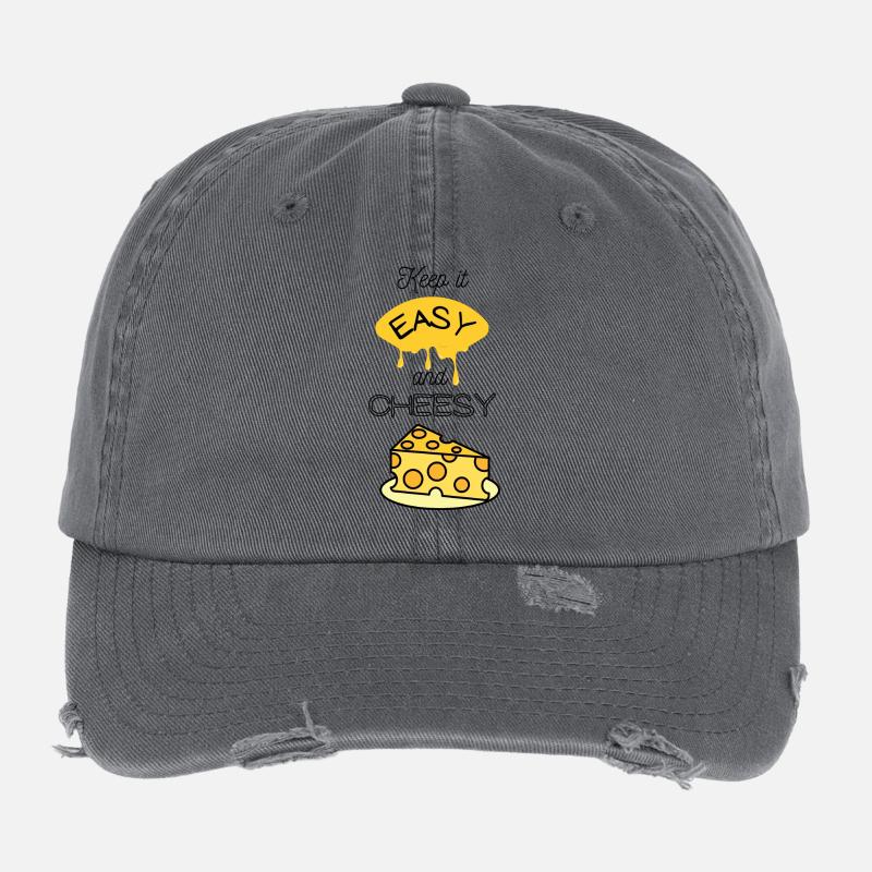 Easy Cheese Meme Flexfit Vintage Destroyed Cap