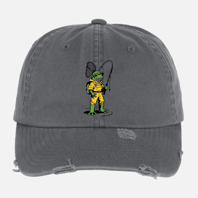 Pêcheur de grenouilles Casquette vintage effet usé Flexfit