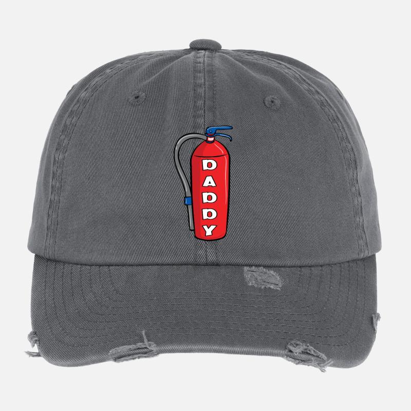Fire Extinguisher Dad Flexfit Vintage Destroyed Cap