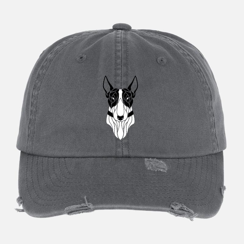 Bull terrier Casquette vintage effet usé Flexfit