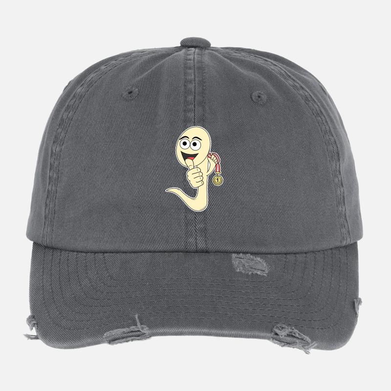 Sieger Sperma lustig Nummer 1 Flexfit Vintage Destroyed Cap