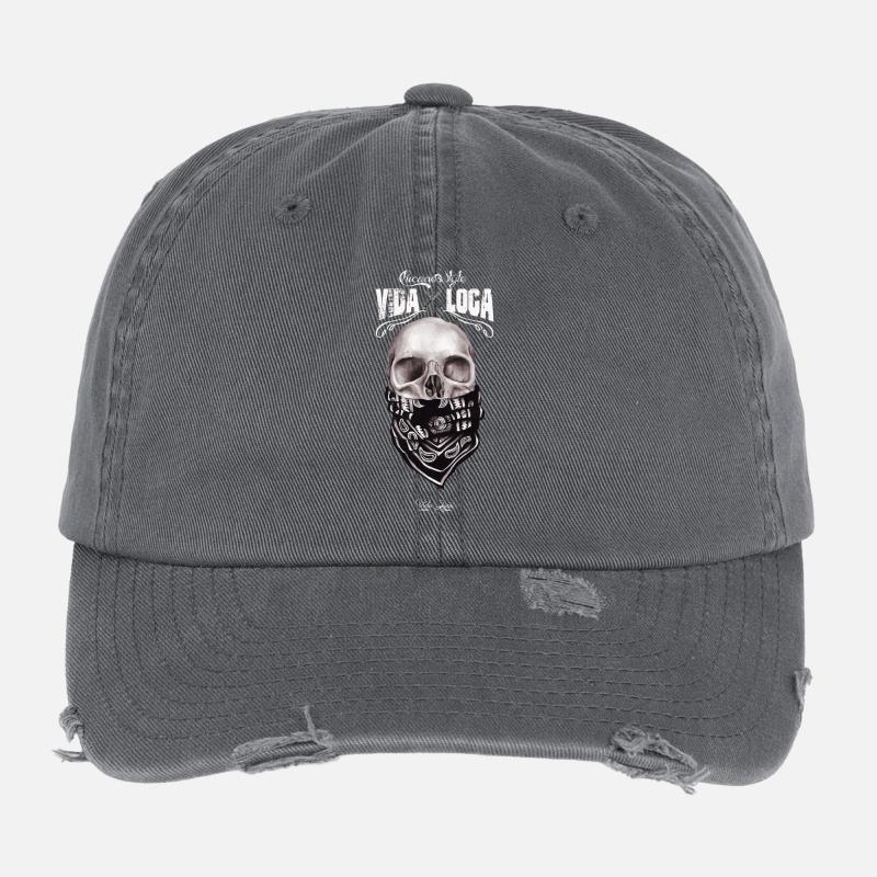 vida loca skull Casquette vintage effet usé Flexfit