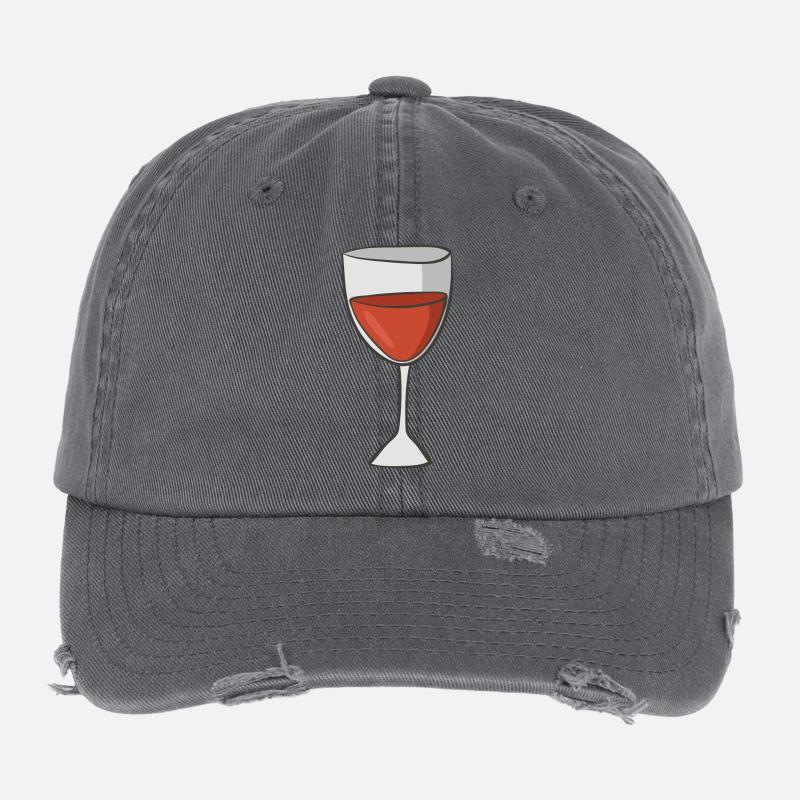 red wine Flexfit Vintage Destroyed Cap