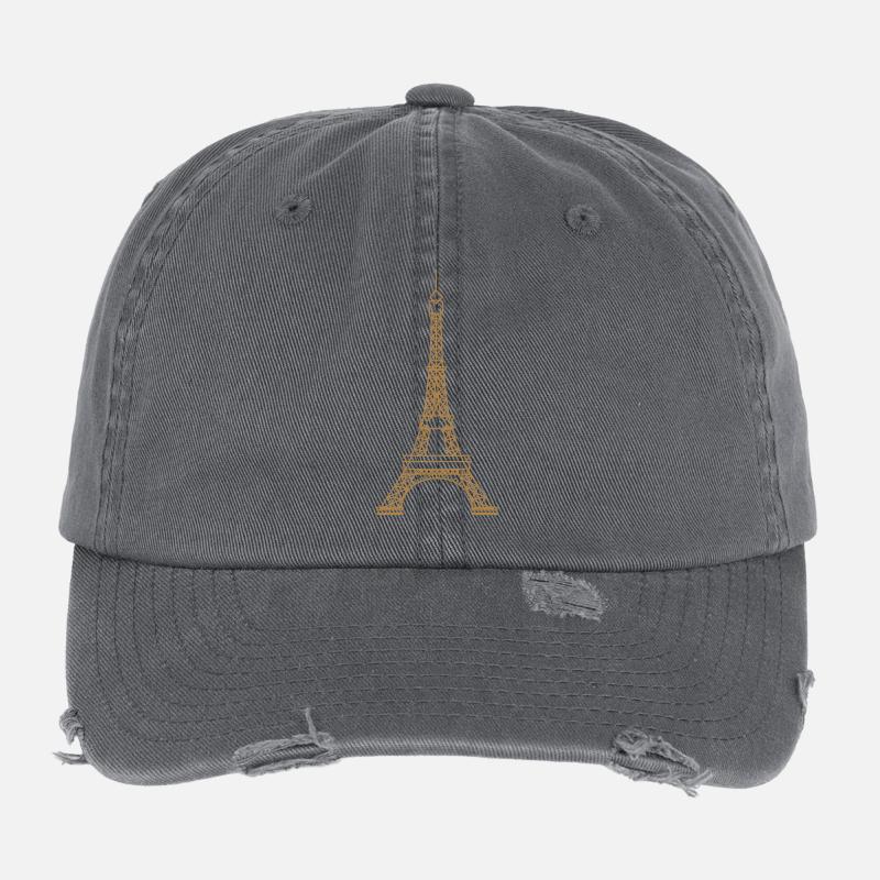 Tour Eiffel TOWER Casquette vintage effet usé Flexfit