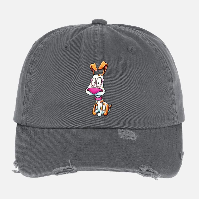 sitting beagle - Flexfit Vintage Destroyed Cap - Dunkelgrau