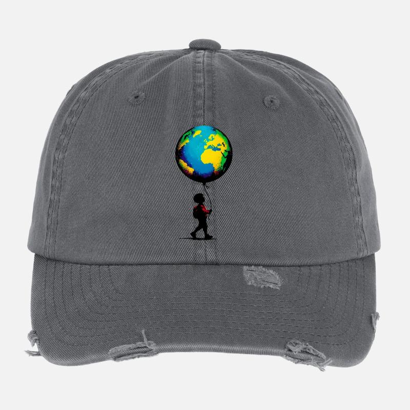 Planet Earth Flexfit Vintage Destroyed Cap