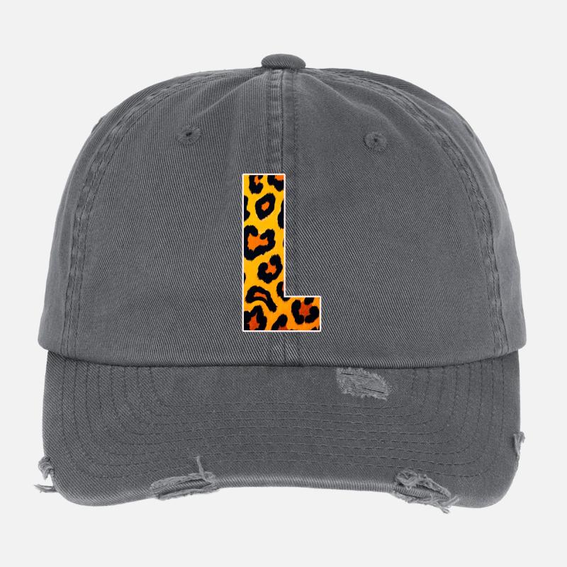 Leopard Print Eckdesign Flexfit Vintage Destroyed Cap