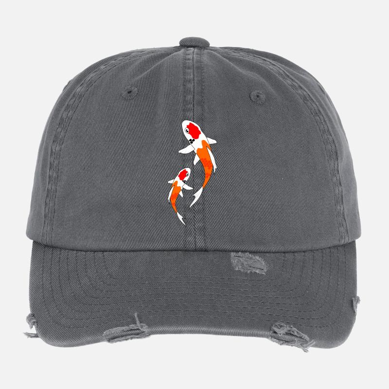 Koi orange Flexfit Vintage Destroyed Cap