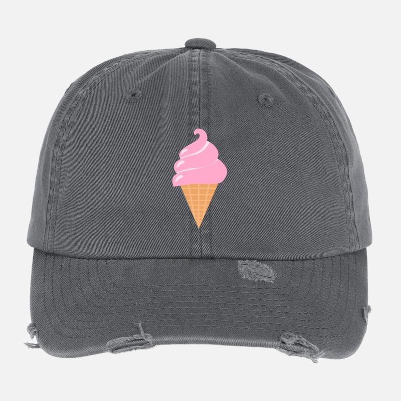 Softeis Eis - Rosa Sommer Eis Flexfit Vintage Destroyed Cap