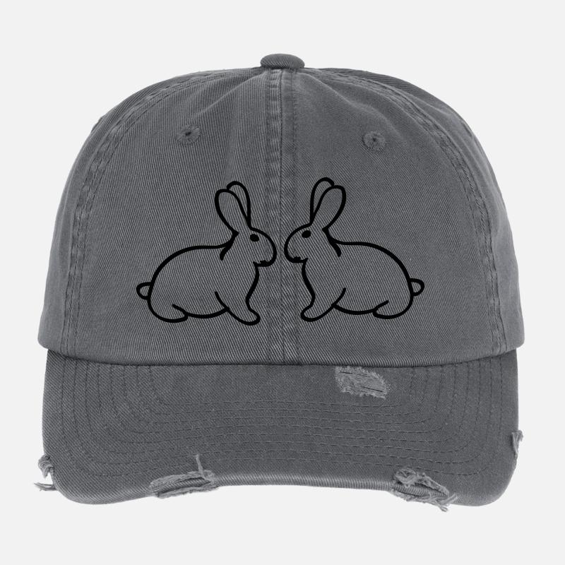 lievre Casquette vintage effet usé Flexfit