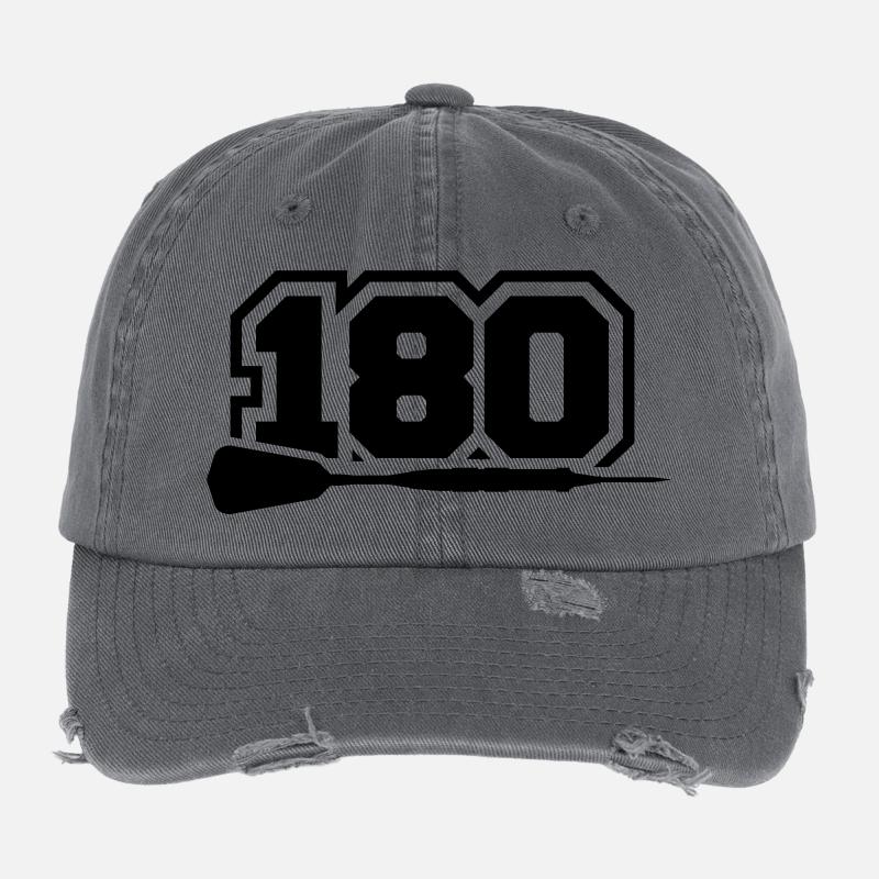 darts_180_tk1 Flexfit Vintage Destroyed Cap