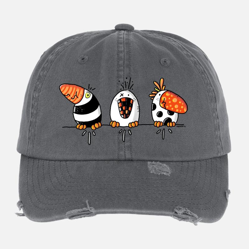 Komische Vögel - Vogel- Vögelchen Flexfit Vintage Destroyed Cap