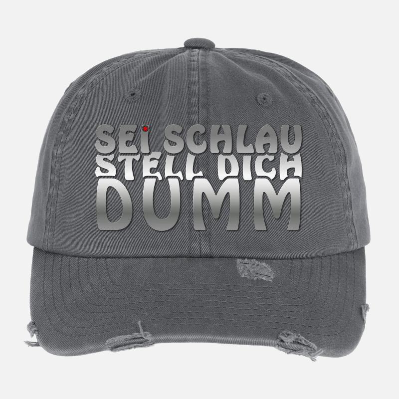 Sei schlau stell dich dumm Flexfit Vintage Destroyed Cap