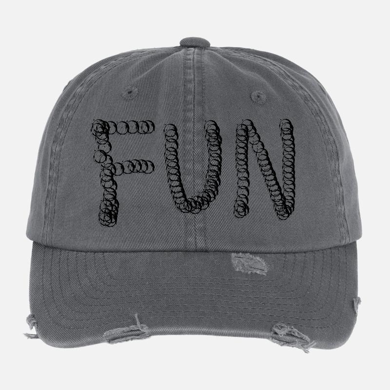 FUN LETTERING Flexfit Vintage Destroyed Cap