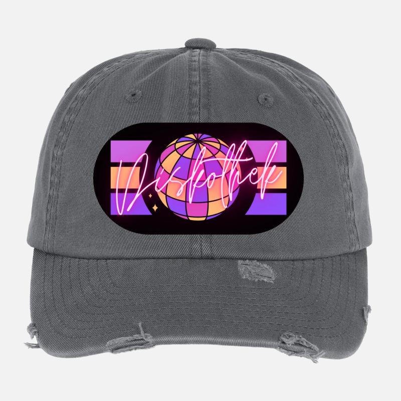 Discothèque Casquette vintage effet usé Flexfit