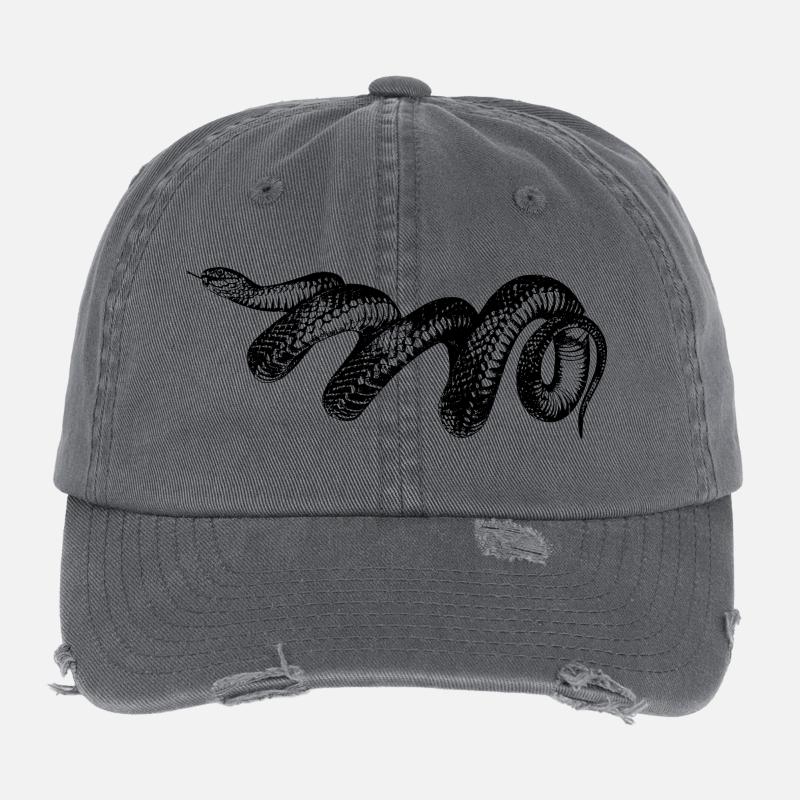 serpent Casquette vintage effet usé Flexfit