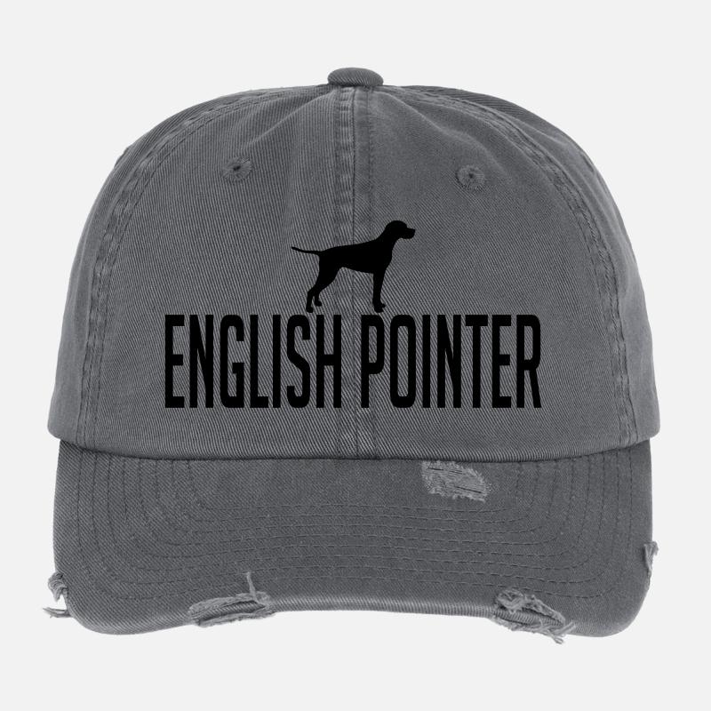 ENGLISH POINTER dog Flexfit Vintage Destroyed Cap