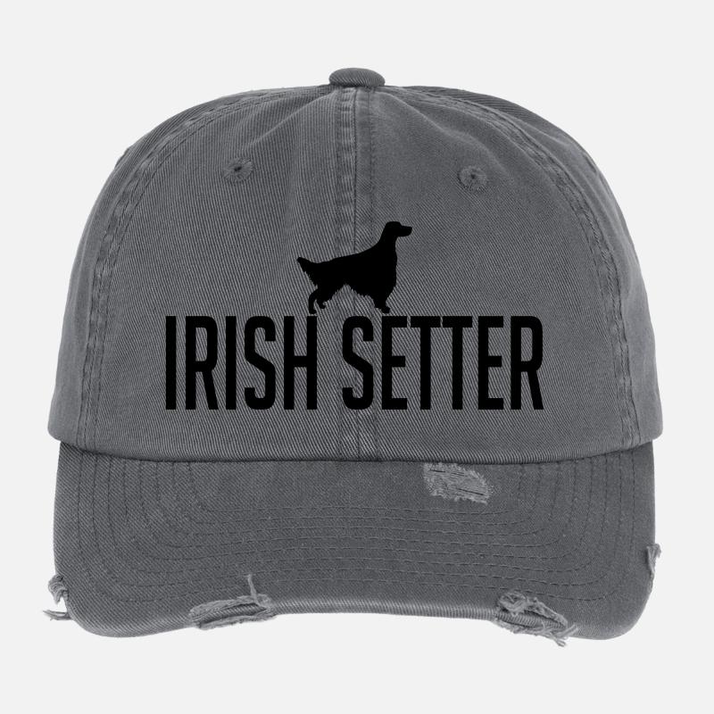 IRISH SETTER dog Flexfit Vintage Destroyed Cap