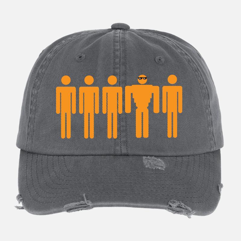 Deal With It Bodybuilder Geschenkidee Flexfit Vintage Destroyed Cap
